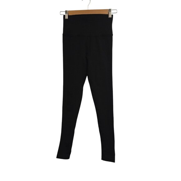 Athleta Black High Rise Ribbed Workout Leggings Contoured Acitvewear Women’s XS - Picture 2 of 4